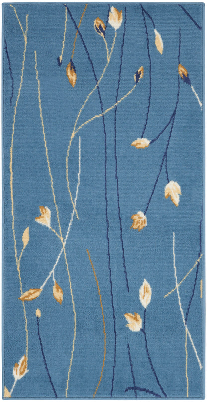 Nourison Home Grafix GRF15 Light Blue Contemporary Power-loomed Rug