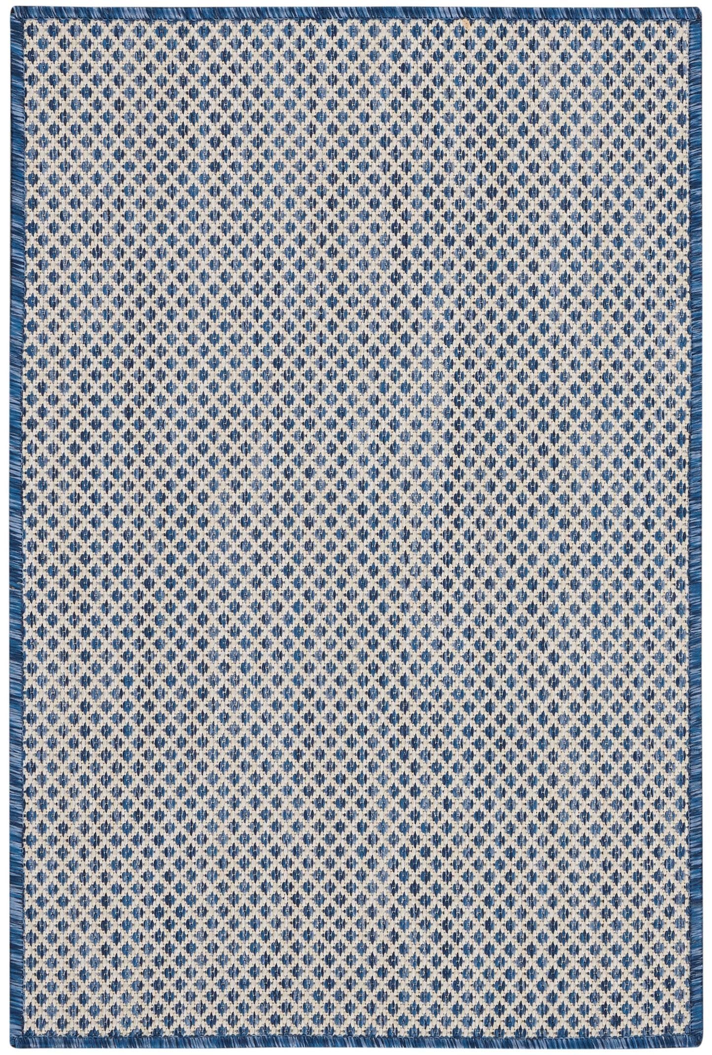 Nourison Home Courtyard COU01 Ivory Blue Contemporary Power-loomed Rug