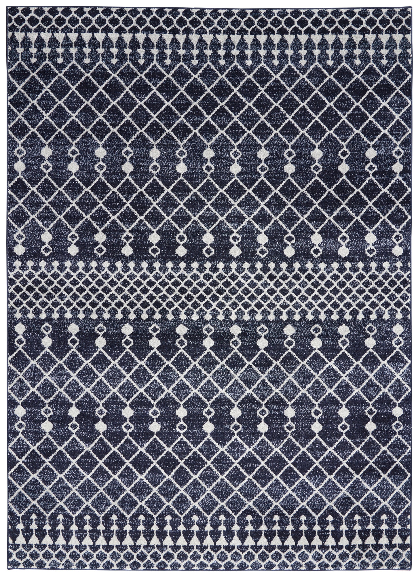 Nourison Home Palermo  Navy Grey  Contemporary