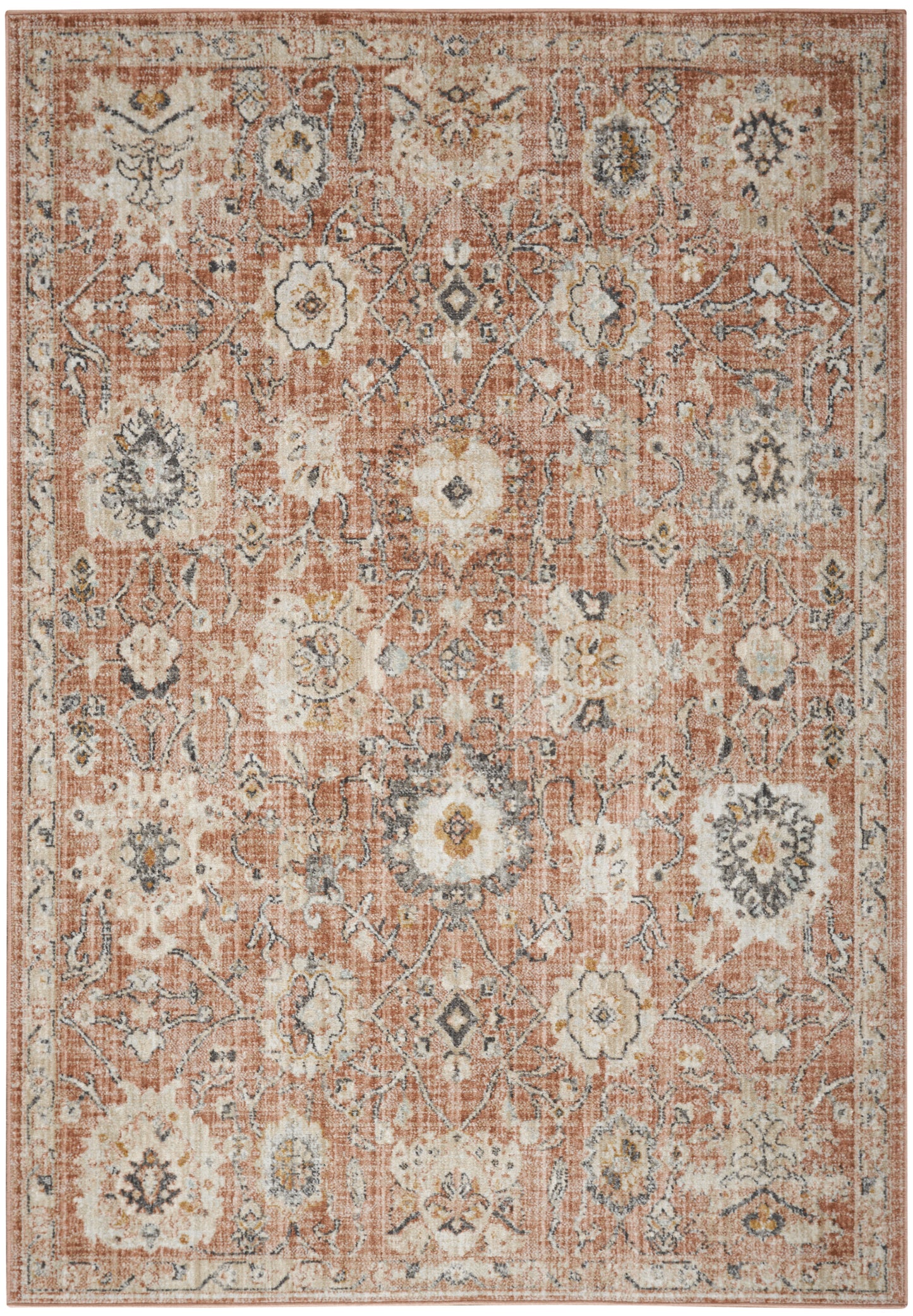 Nourison Home Oushak Home OUS01 Rust Traditional Loom-woven Rug