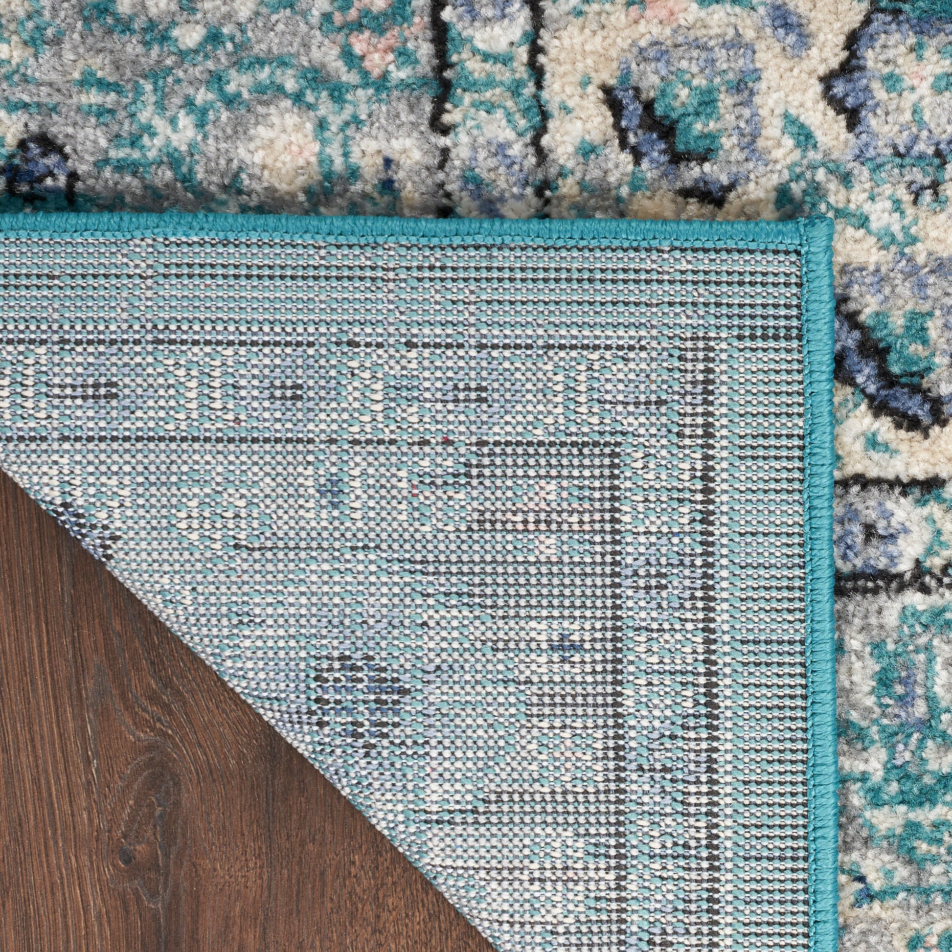Nourison Home Passion  Turquoise Grey  Transitional