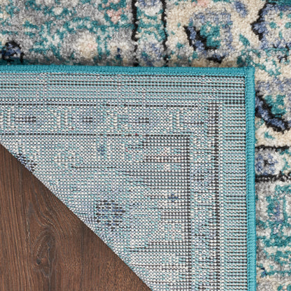 Nourison Home Passion  Turquoise Grey  Transitional