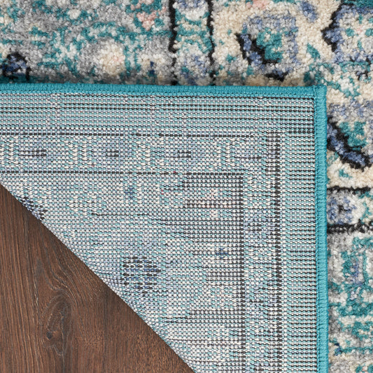 Nourison Home Passion  Turquoise Grey  Transitional