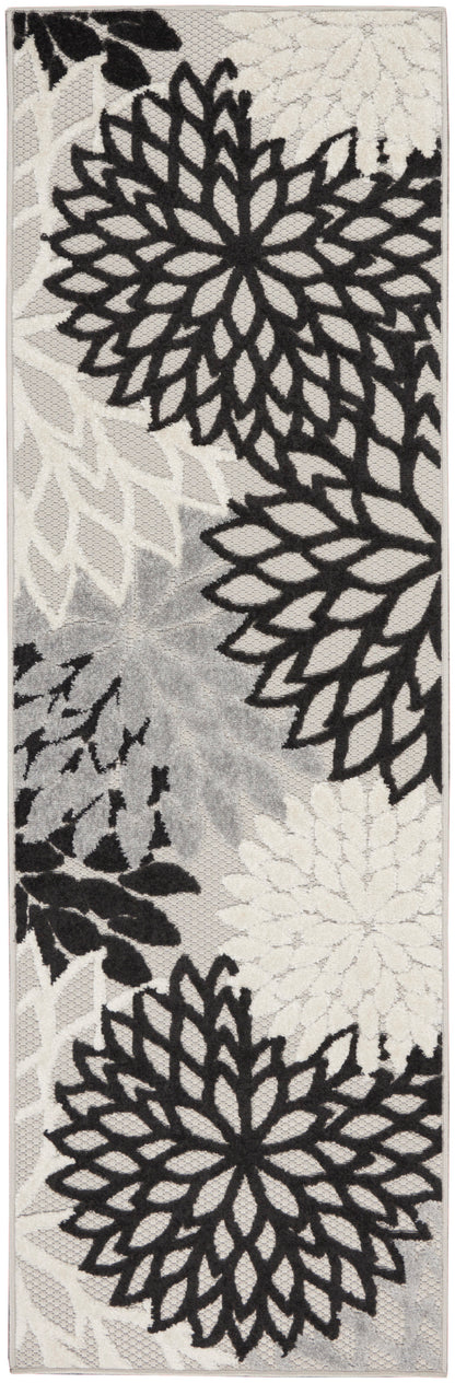 Nourison Home Aloha ALH05 Black White Contemporary Power-loomed Rugs