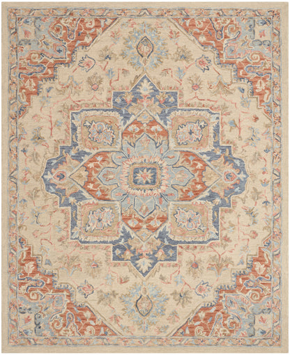 Nourison Home Maison MSO06 Ivory Rust Traditional Hand Tufted Rug