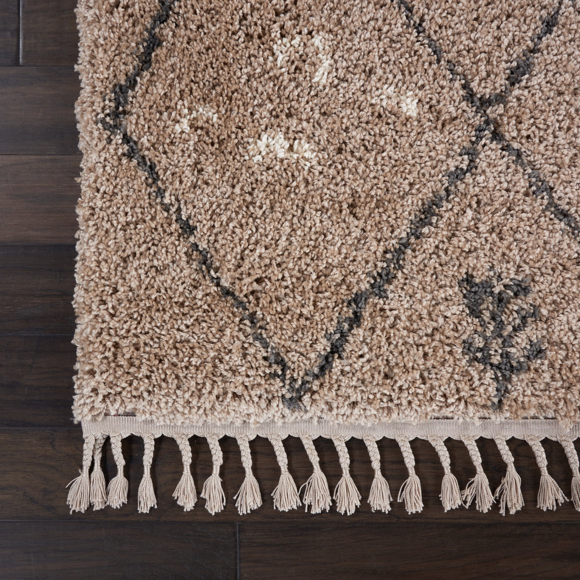 Nourison Home Denmark Shag  Tan  Contemporary