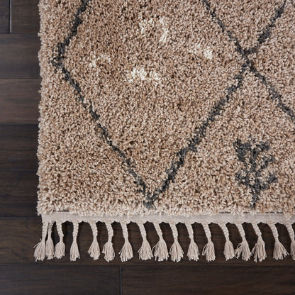 Nourison Home Denmark Shag  Tan  Contemporary