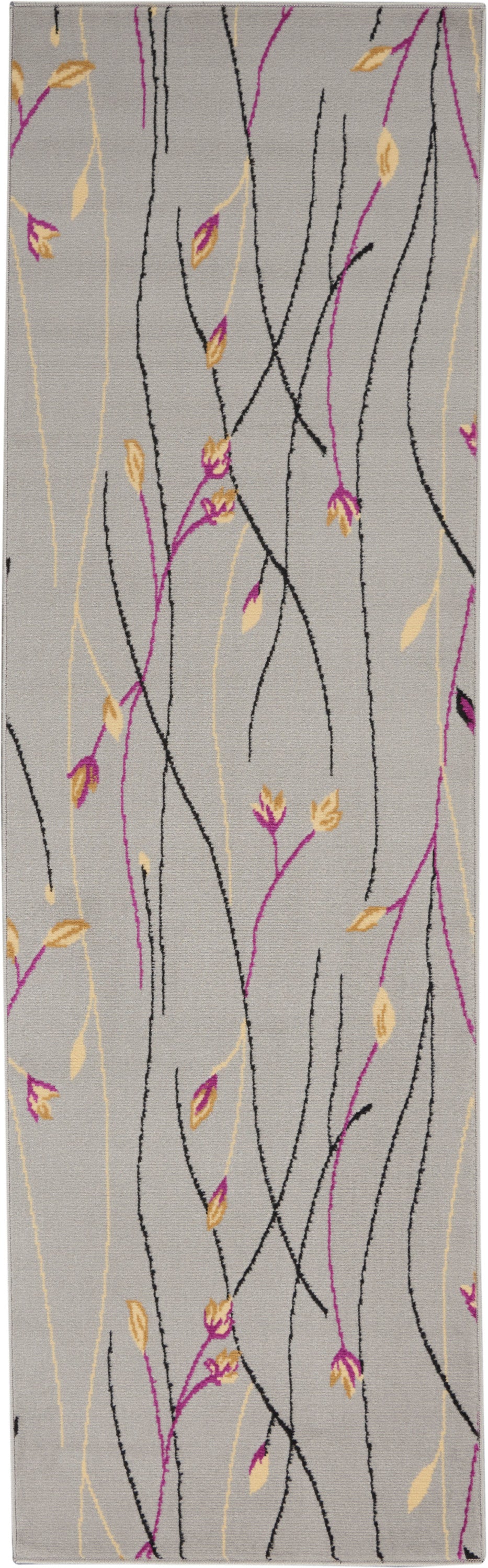 Nourison Home Grafix GRF15 Grey Contemporary Power-loomed Rug