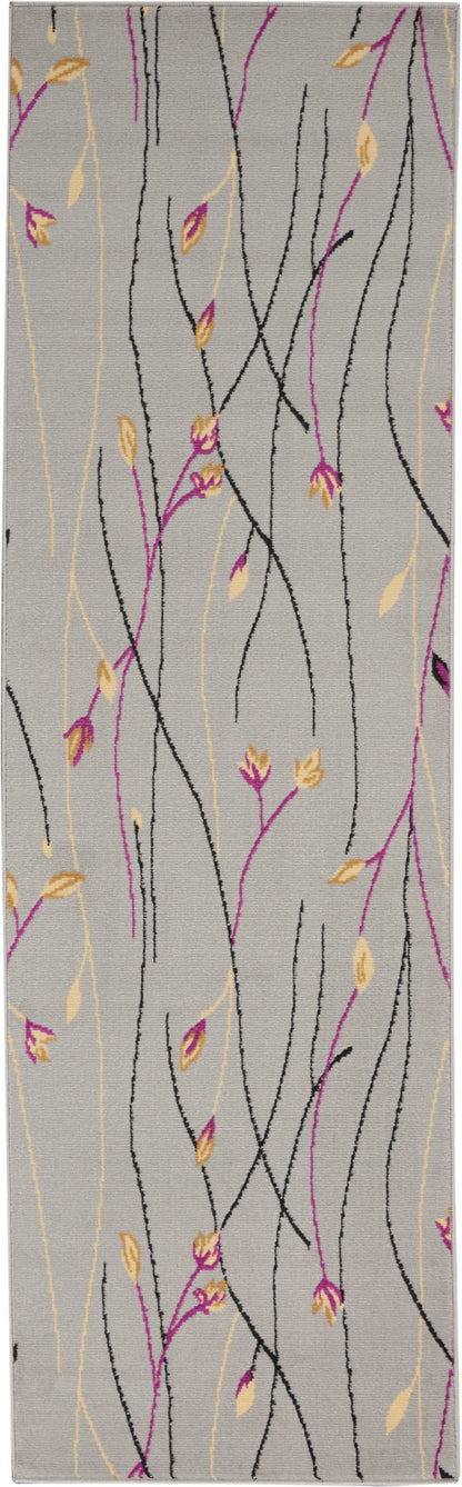 Nourison Home Grafix GRF15 Grey Contemporary Power-loomed Rug