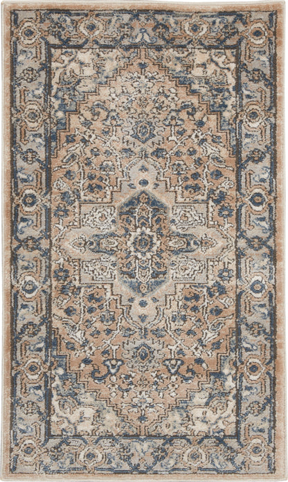 Nourison Home Quarry QUA05 Beige Grey Transitional Power-loomed Rugs
