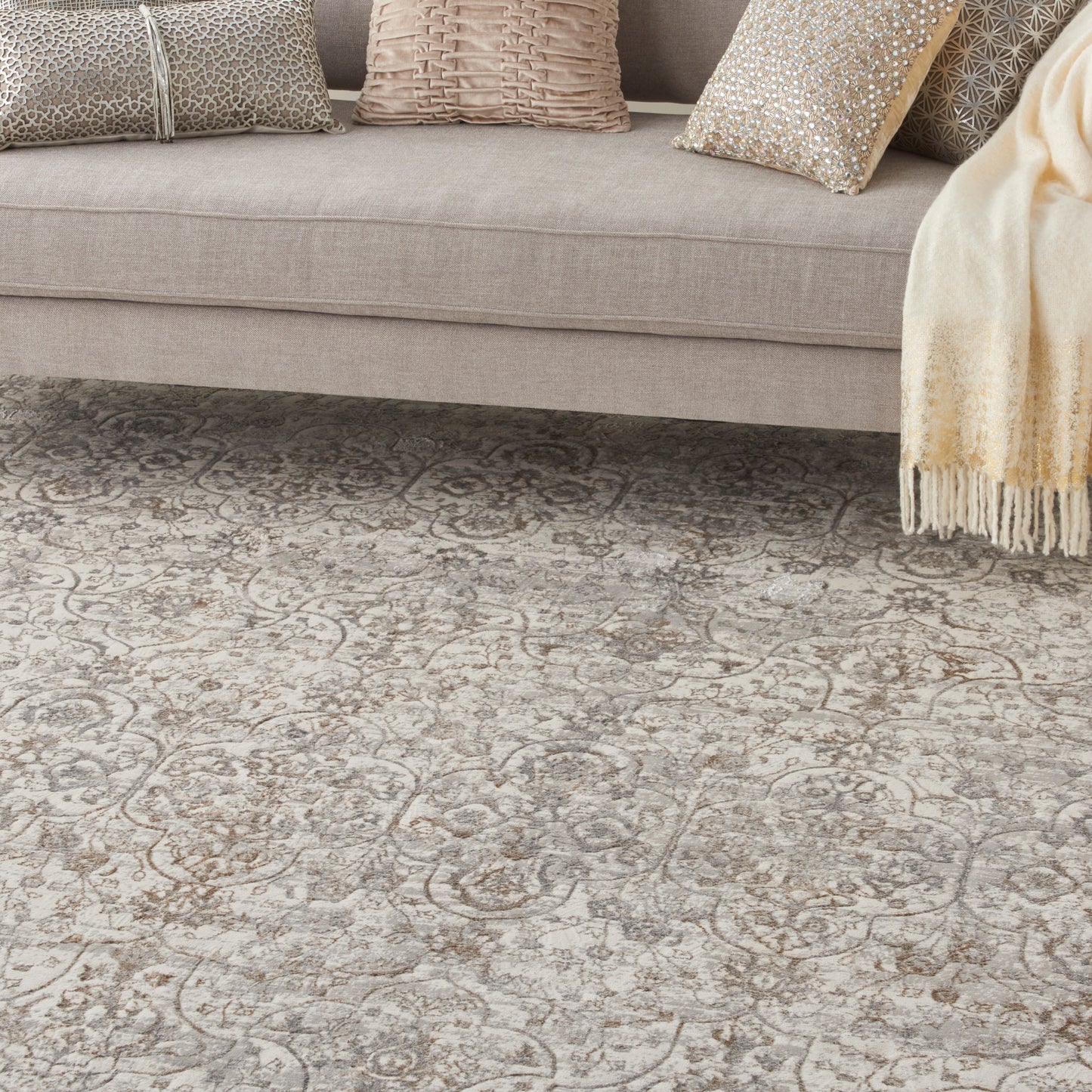 Nourison Home Royal Terrace  Beige  Contemporary