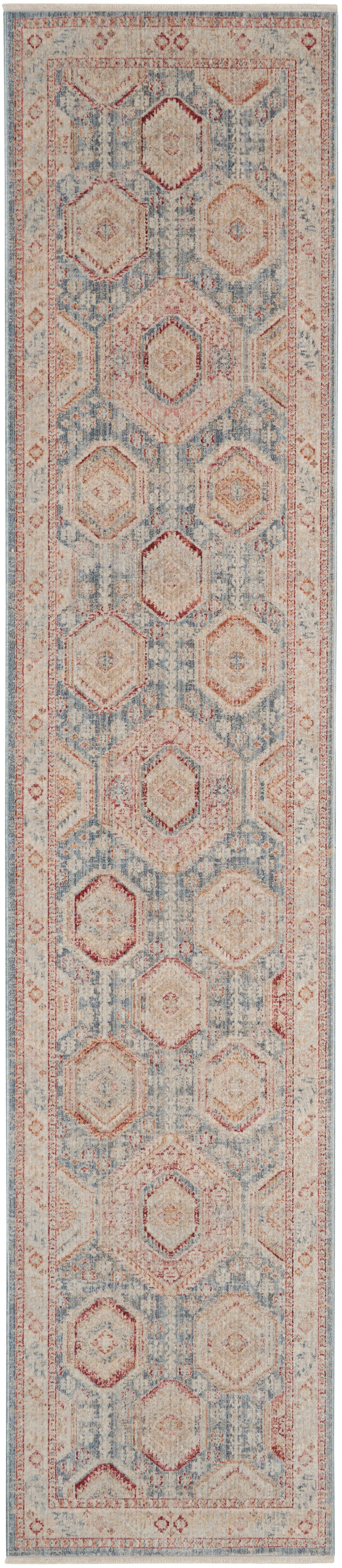 Nourison Home Homestead HMS01 Light Blue Multi Traditional Power-loomed Rug