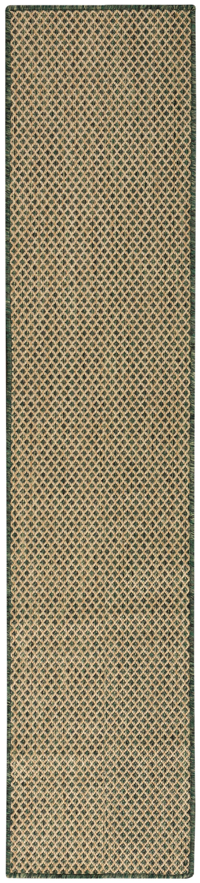 Nourison Home Courtyard COU01 Green Contemporary Power-loomed Rug