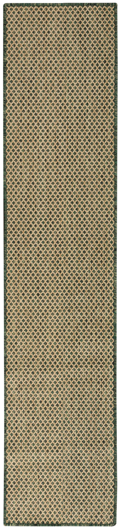 Nourison Home Courtyard COU01 Green Contemporary Power-loomed Rug