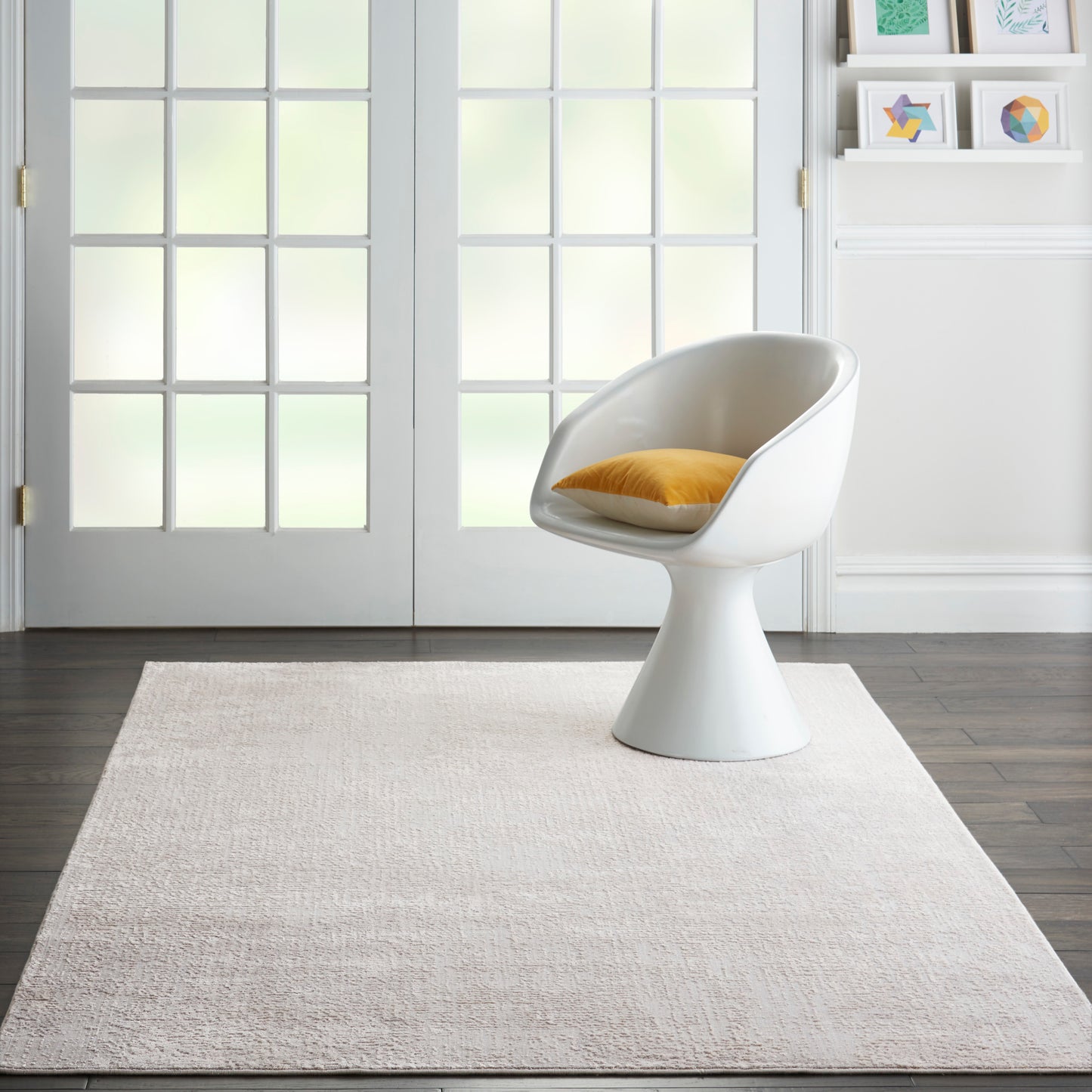 Nourison Home Silky Textures  Ivory Grey  Contemporary