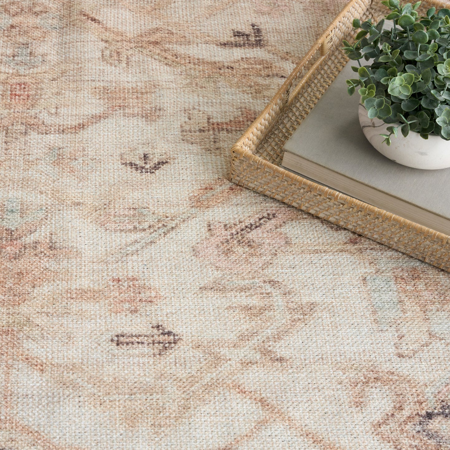 Nourison Home Vintage Washables  Beige  Traditional