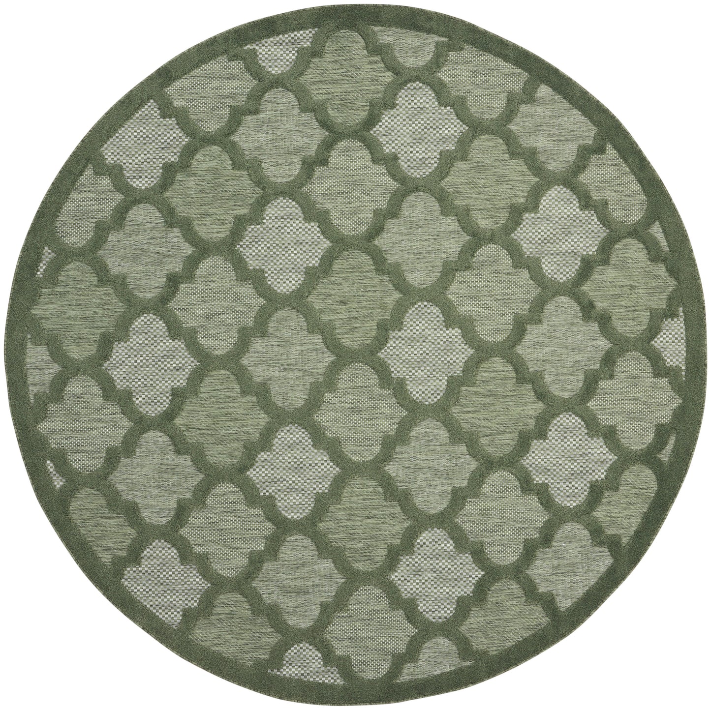 Nourison Home Easy Care NES01 Green Contemporary Flat Weave Rug