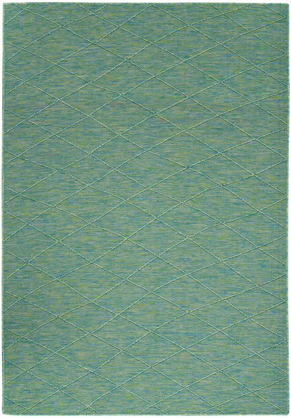 Nourison Home Washable Solutions WSL01 Blue Green Contemporary Power-loomed Rug