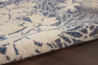 Nourison Home Tranquil  Beige Navy  Contemporary
