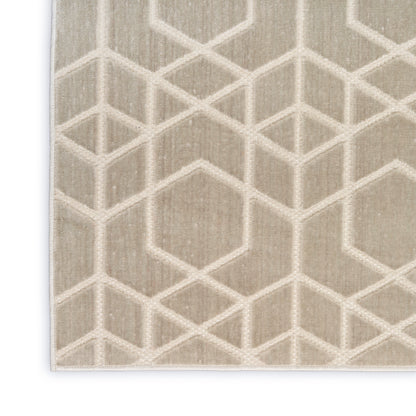 Nourison Home Washable Charm  Silver Ivory  Contemporary