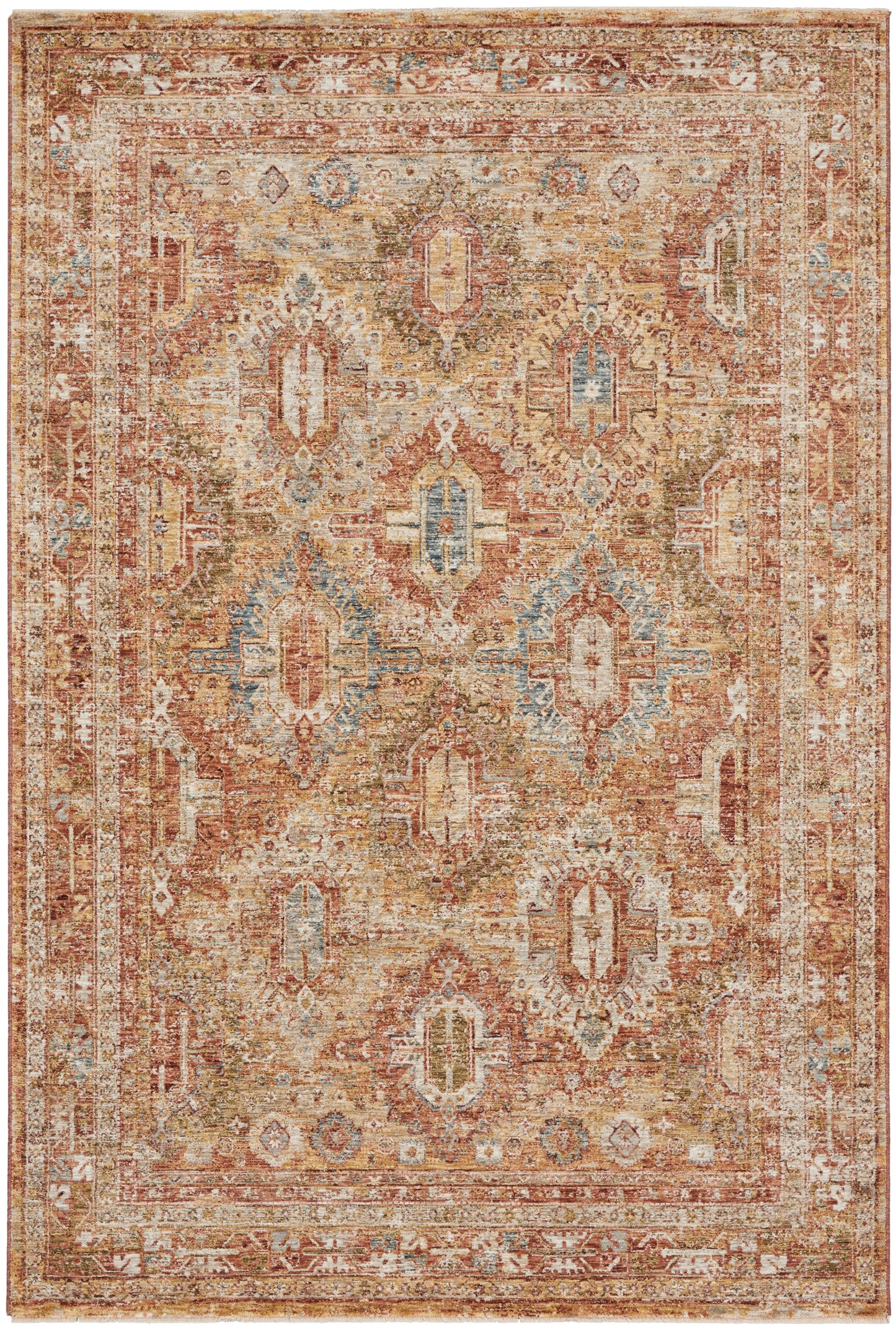 Nourison Home Sahar SHR01 Rust Traditional Power-loomed Rug