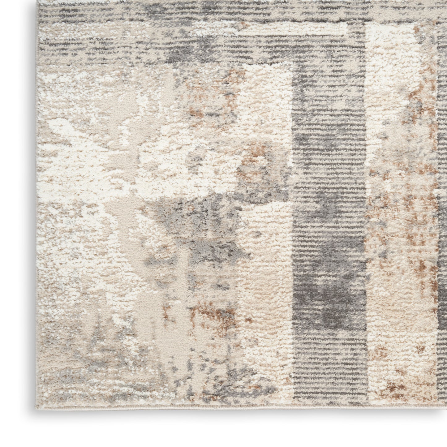 Nourison Home Sustainable Trends  Ivory Multicolor  Contemporary