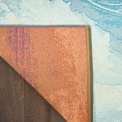 Nourison Home Color Splash  Ivory Blue  Contemporary