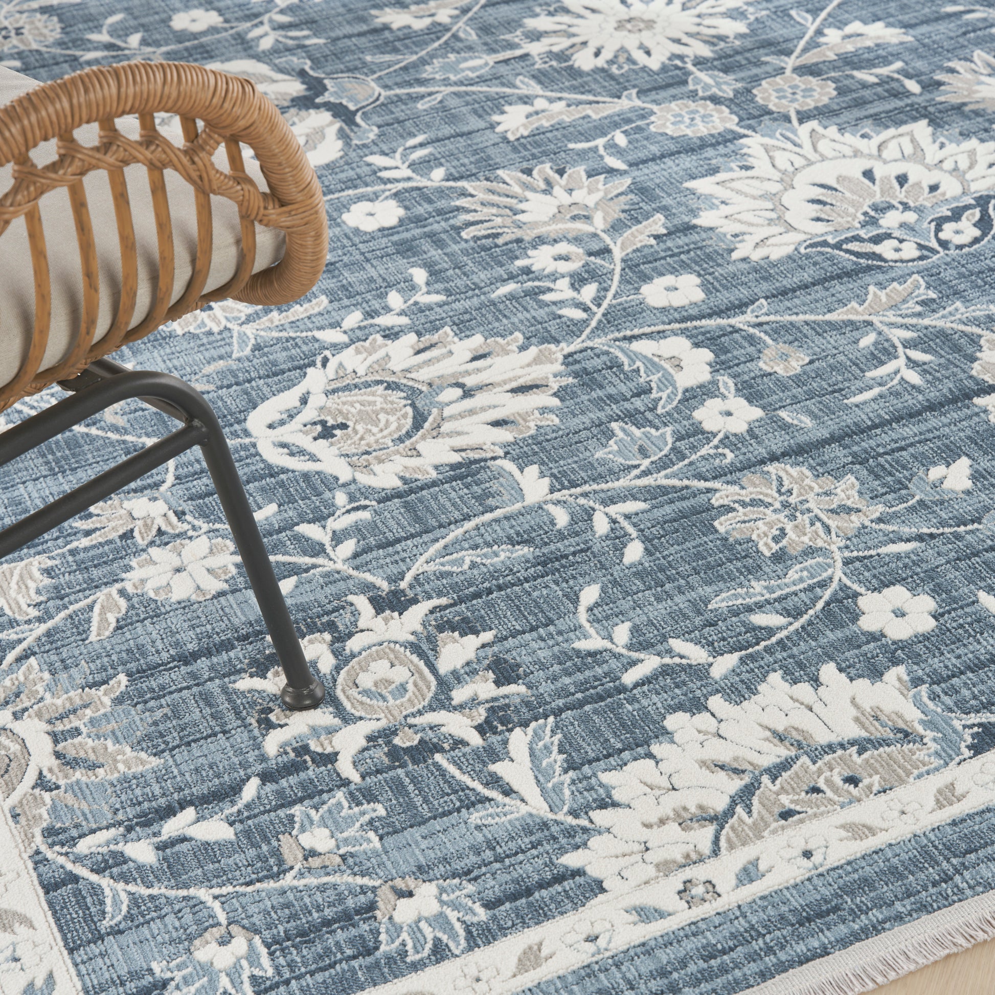 Nourison Home Lennox  Blue Ivory  Transitional