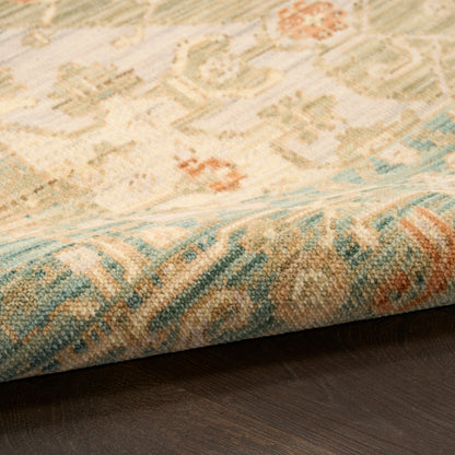 Nourison Home Antique Bloom  Teal  Traditional