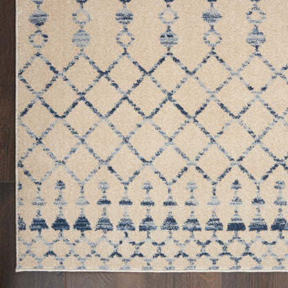 Nourison Home Palermo  Beige Blue  Contemporary
