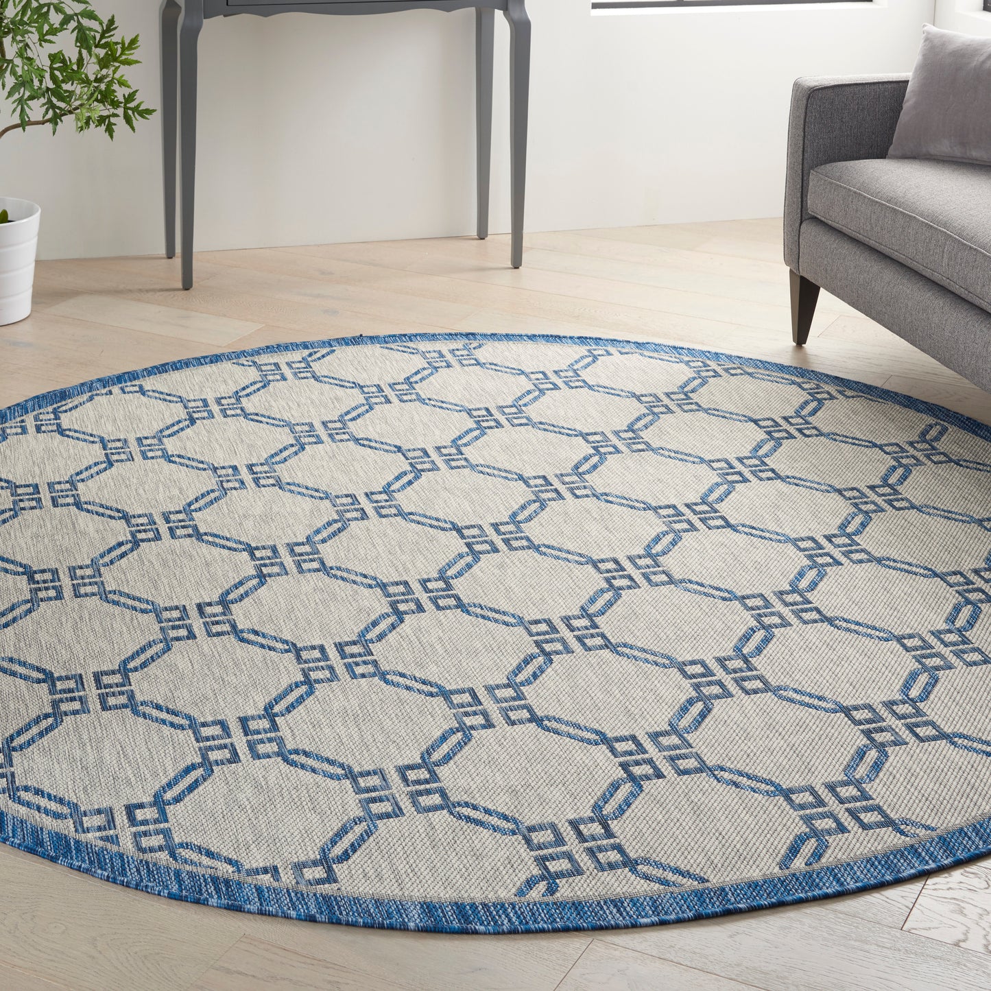 Nourison Home Country Side  Ivory Blue  Transitional