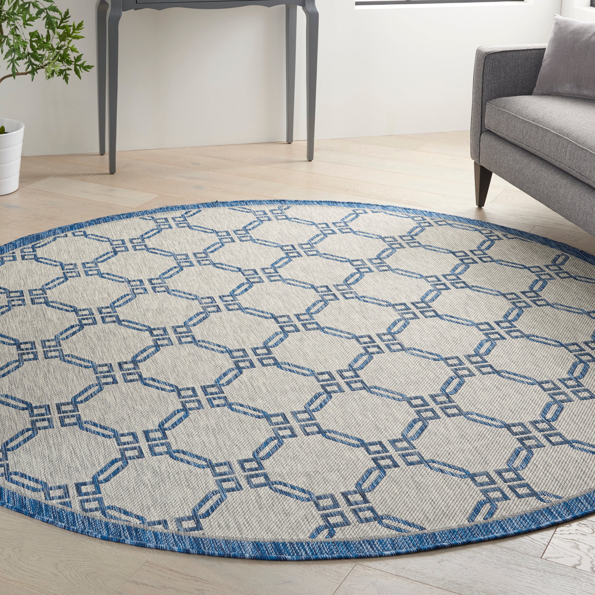 Nourison Home Country Side  Ivory Blue  Transitional