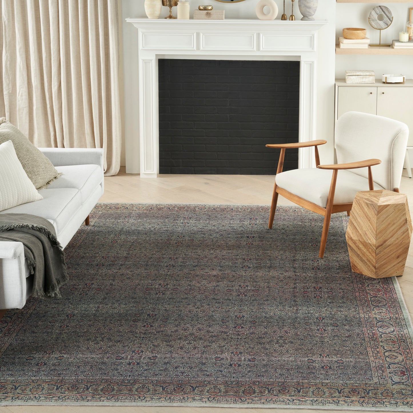 Nourison Home Grand Washables  Emerald  Traditional