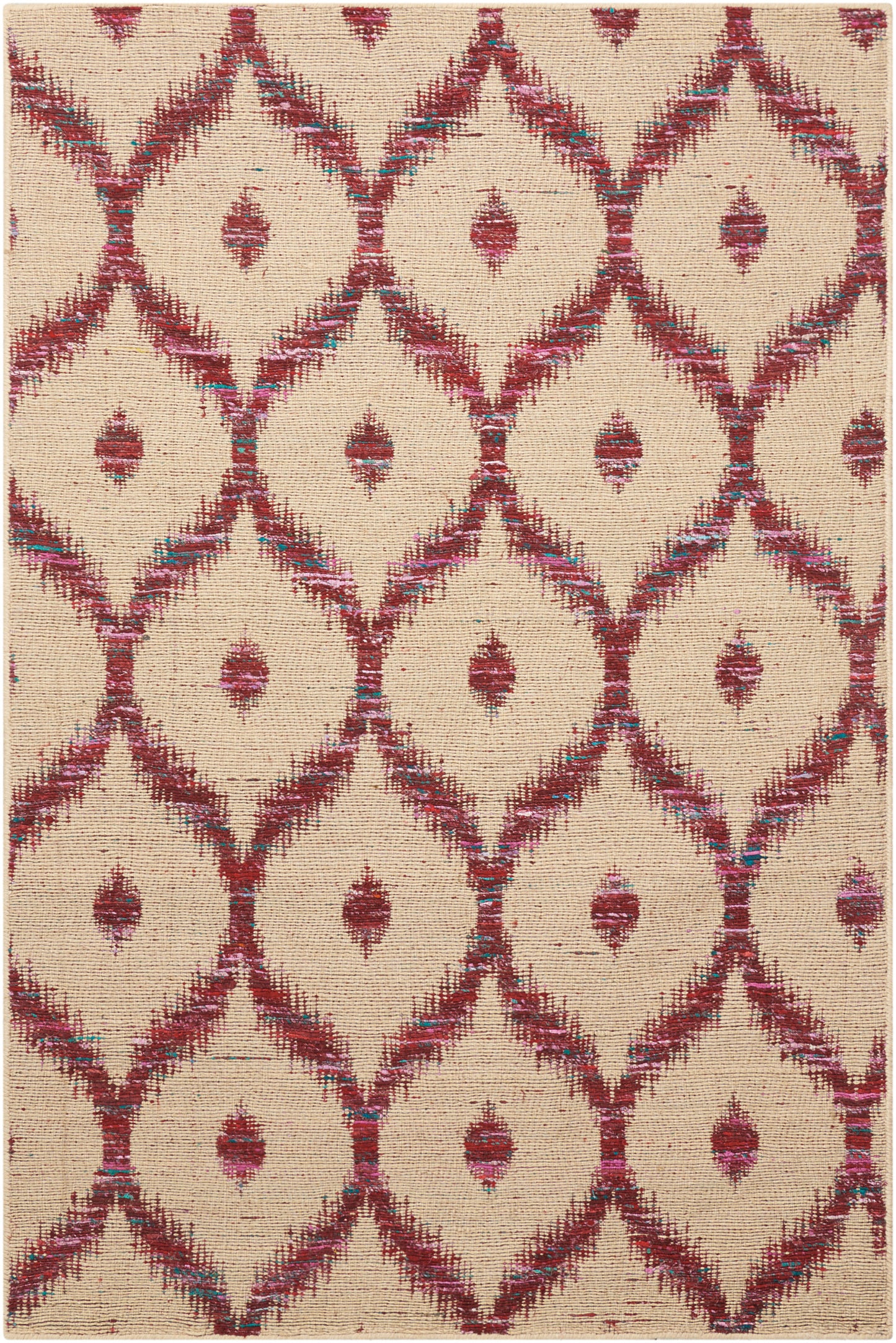 Nourison Home Spectrum SPE02 Beige Burgundy Transitional Loomed Rug