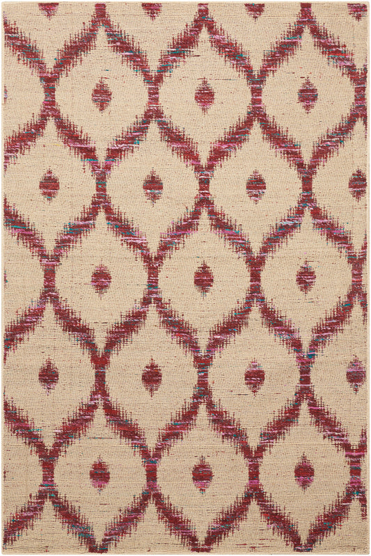 Nourison Home Spectrum SPE02 Beige Burgundy Transitional Loomed Rug