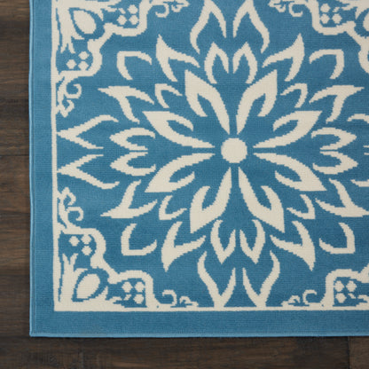 Nourison Home Jubilant  Ivory Blue  Transitional