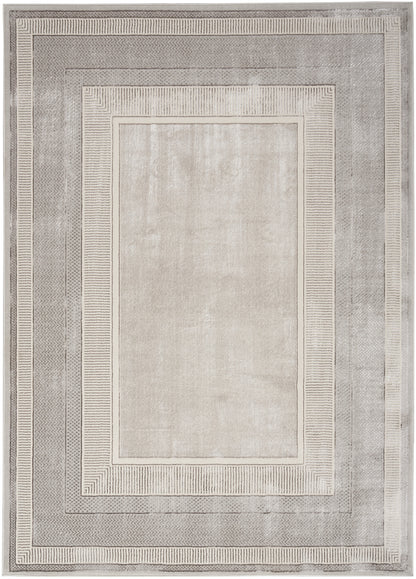 Nourison Home Glitz GLZ07 Silver Contemporary Power-loomed Rug