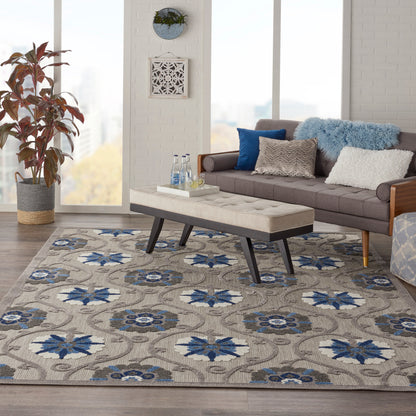 Nourison Home Aloha  Grey Blue  Contemporary