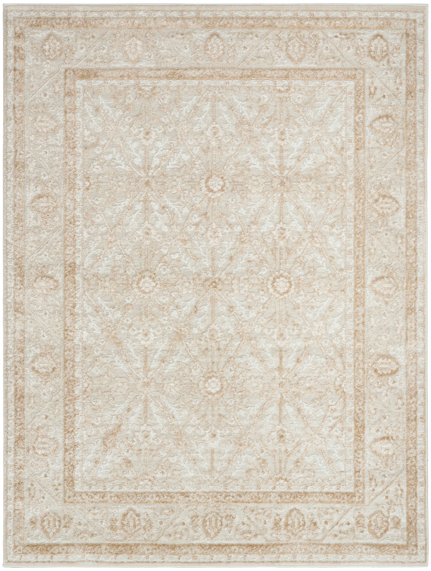 Nourison Home Dekor DEK03 Cream Beige Traditional Machine Woven Rug