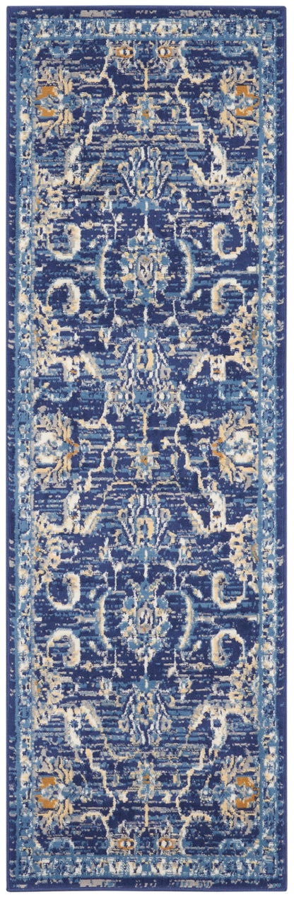 Nourison Home Grafix GRF24 Navy Transitional Power-loomed Rug