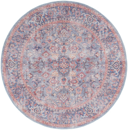 Nourison Home New Concept Washables SR104 Blue Multicolor Traditional Machine Woven Rug