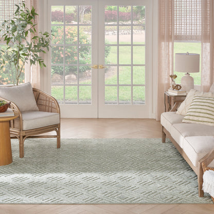 Nourison Home Care Free  Green  Contemporary