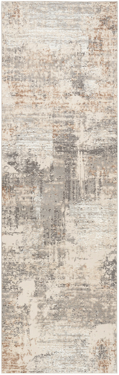 Nourison Home Sustainable Trends SUT04 Beige Grey Contemporary Power-loomed Rug