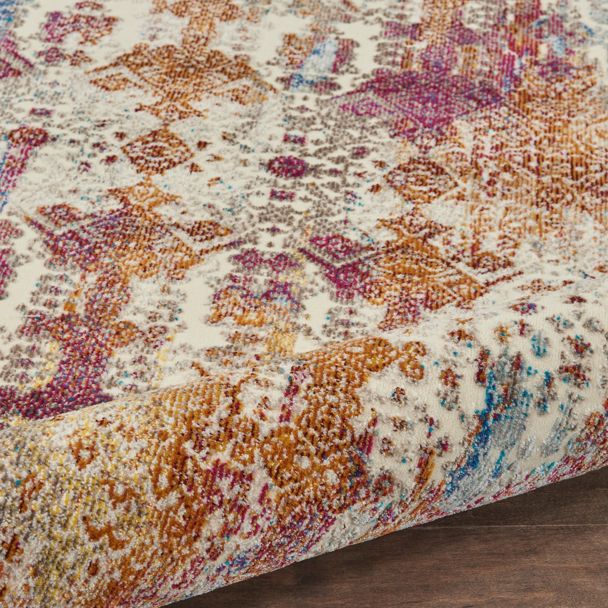 Nourison Home Radiant  Ivory Multicolor  Transitional