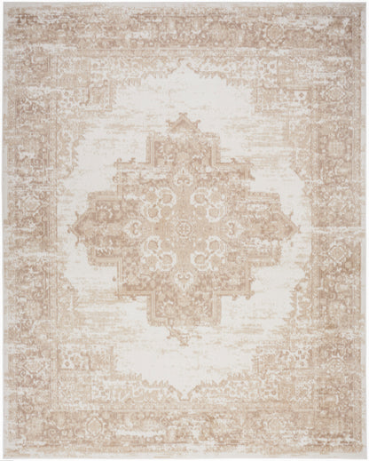 Nourison Home Grafix GRF14 Ivory Beige Transitional Power-loomed Rug