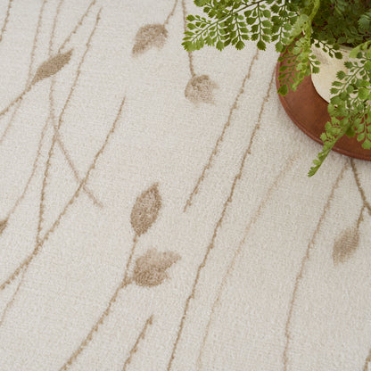 Nourison Home Grafix  Ivory Beige  Contemporary