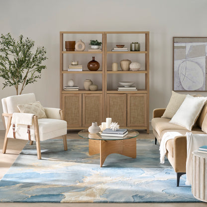 Nourison Home Prismatic  Blue Multicolor  Contemporary