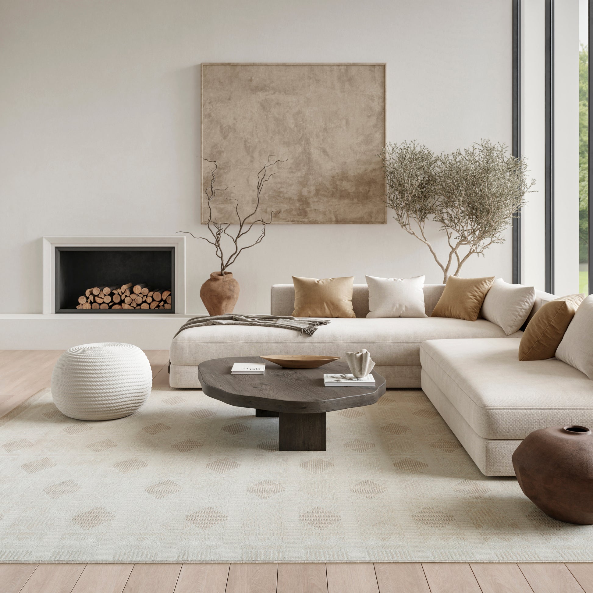 Nourison Home Nordic  Ivory Beige  Contemporary