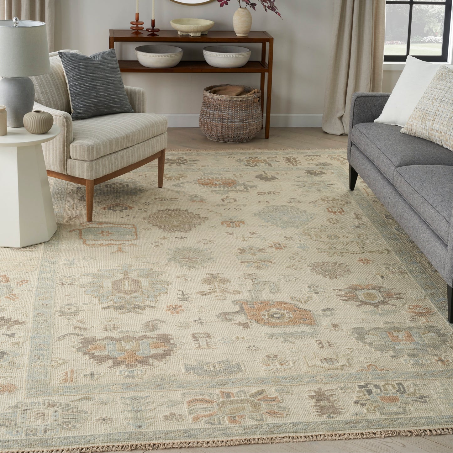 Nourison Home Whispers  Beige  Traditional