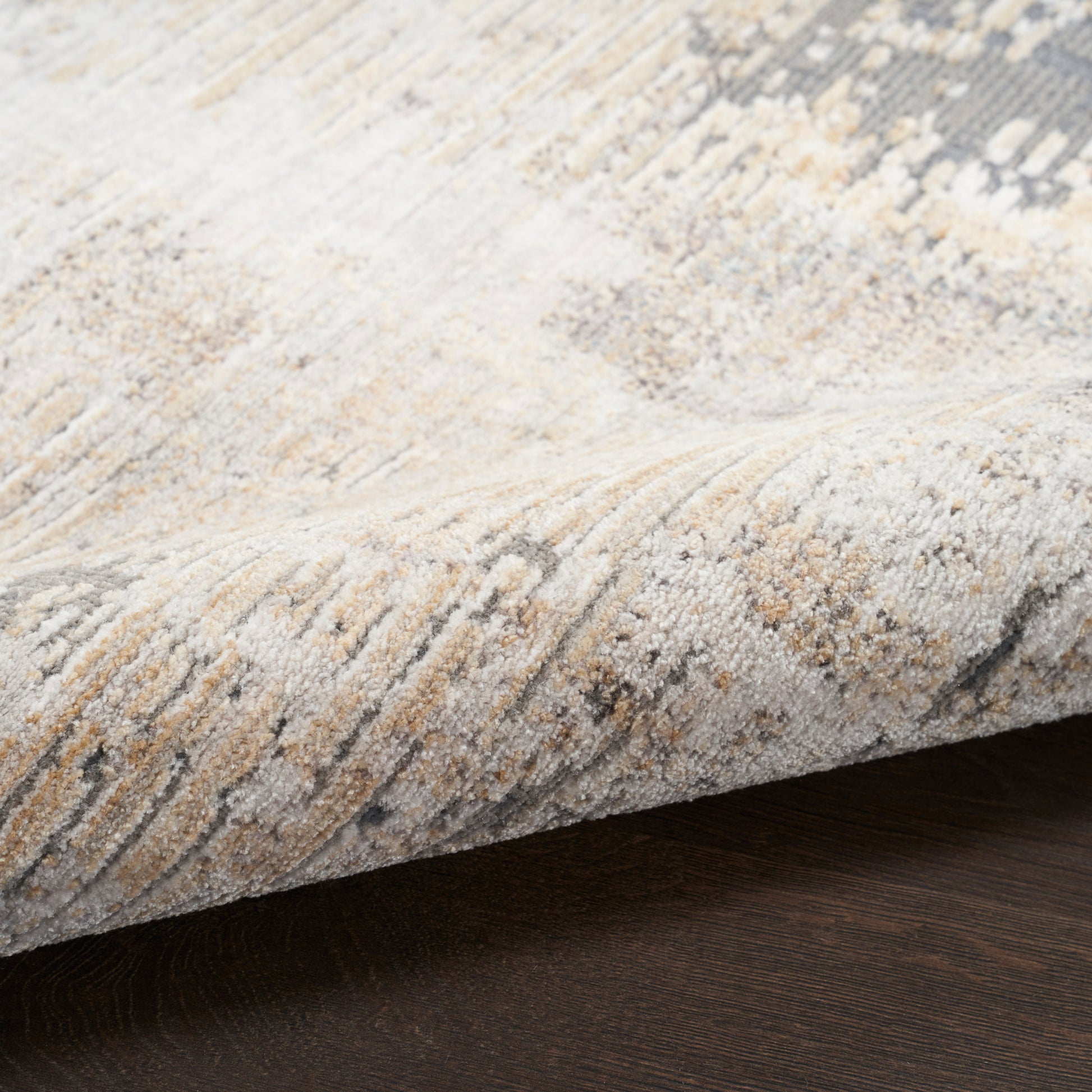 Nourison Home Abstract Hues  Beige Grey  Contemporary